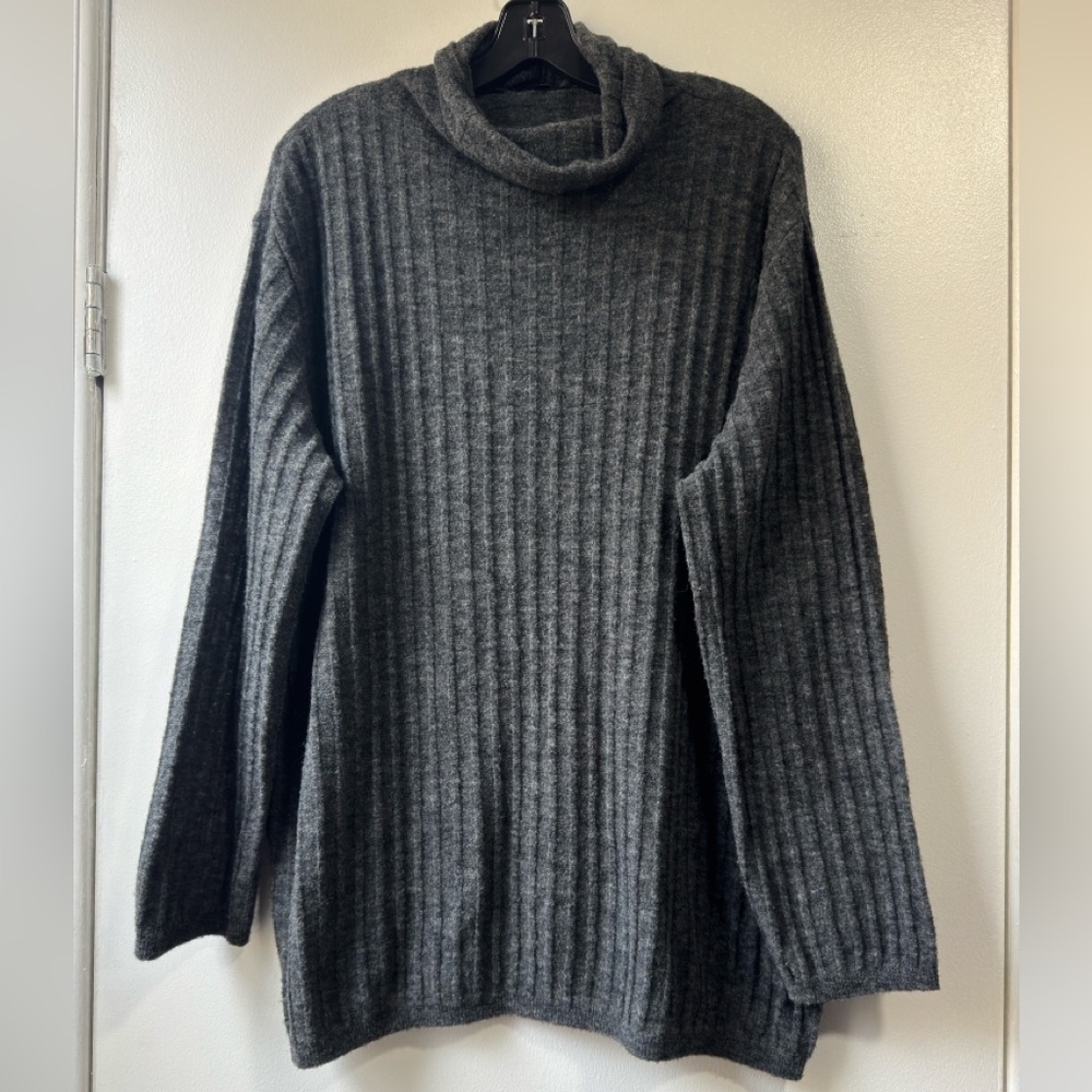Pas de calais Women’s Pullover Knit Gray Sweater Sz 38
